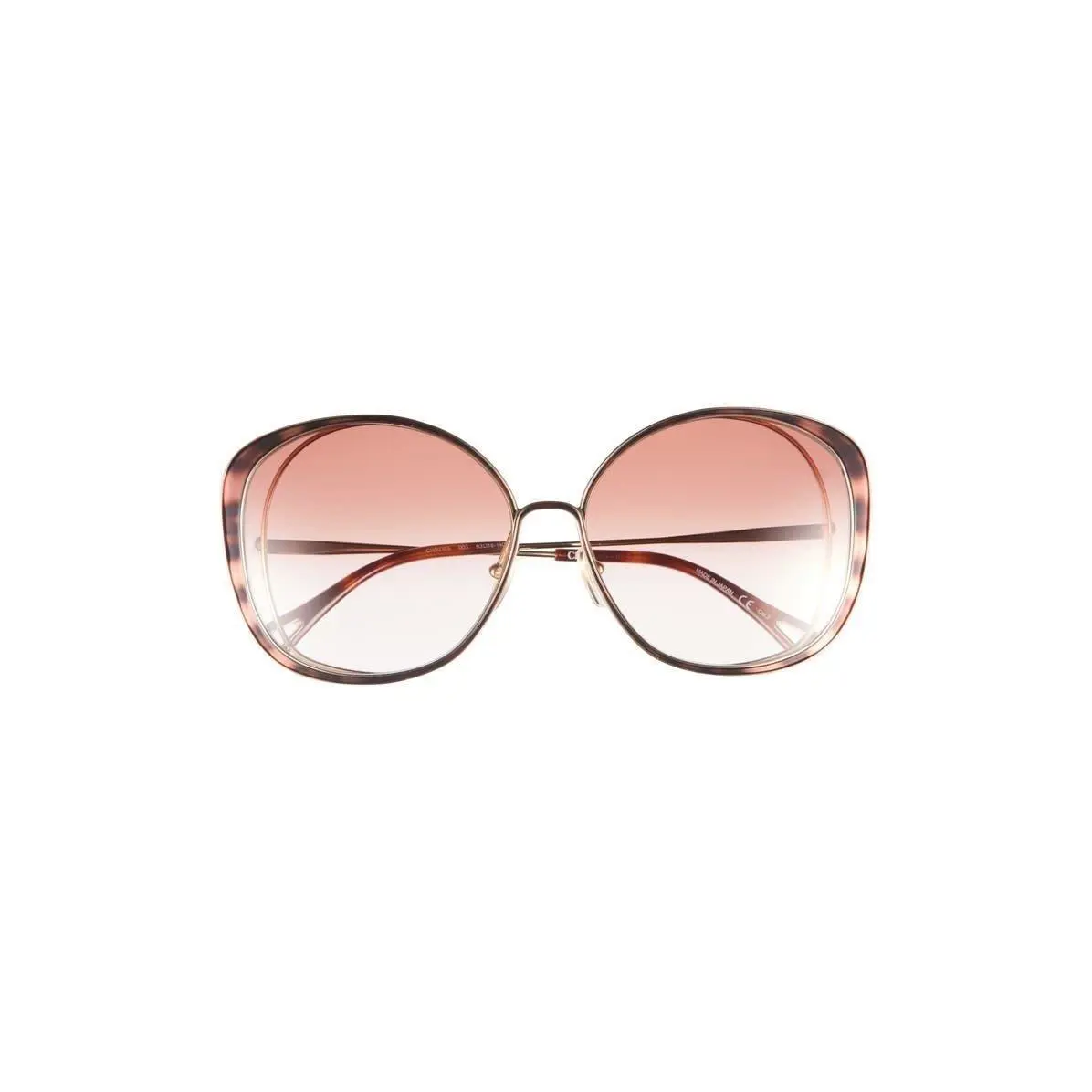 Chloé Women Novelty 63mm Oversize Round Sunglasses Gold Gold Grey