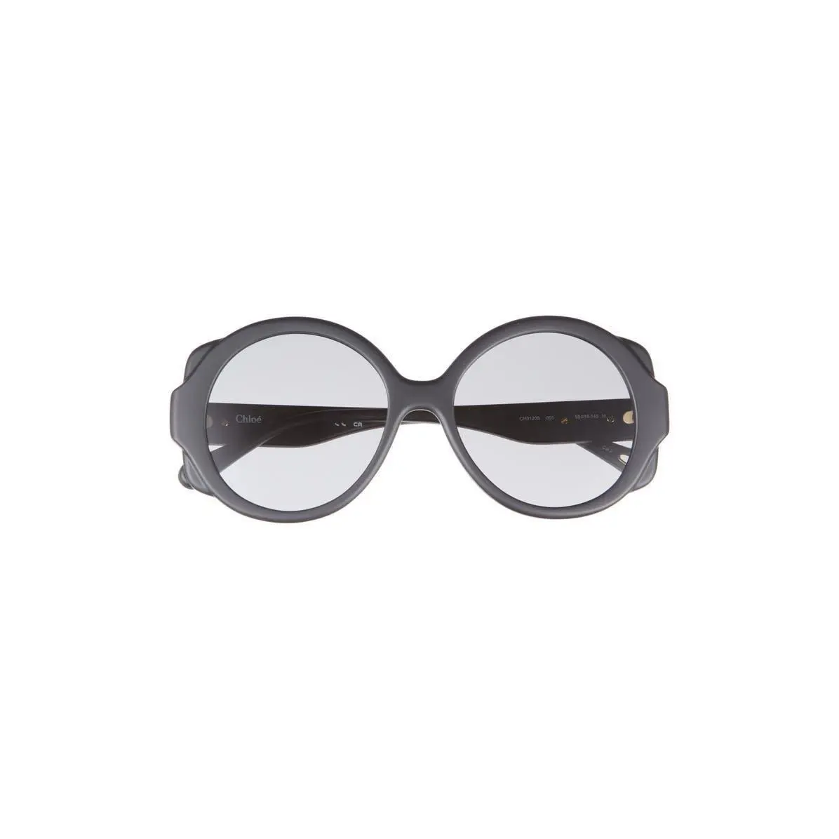 Chloé Women Round Sunglasses Black Black Grey