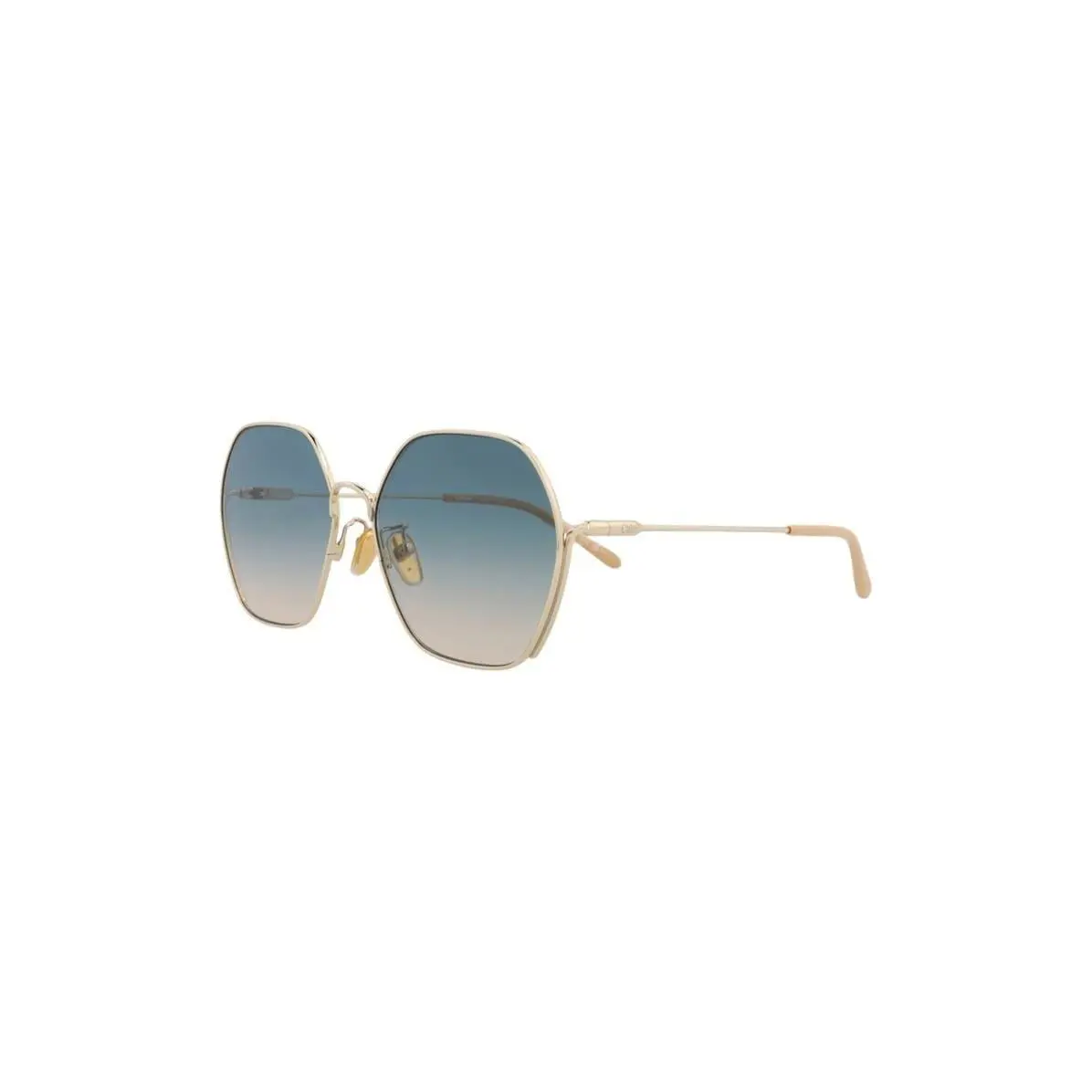 Chloé Women 59mm Rectangular Gradient Sunglasses Gold/ Green