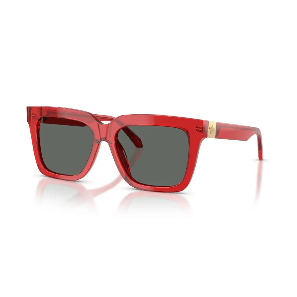 Burberry Versace VE 4498 Transparent Red/dark Grey 528087 Sunglasses