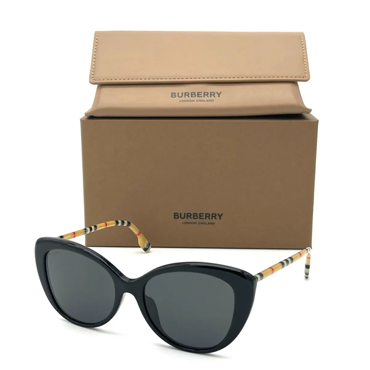 Burberry BE4407F 385387 Black / Dark Gray 54mm Sunglass