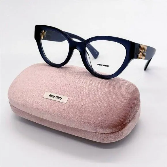 MU01VV 08Q1O1 Navy Blue Women Eyeglasses Miu Miu Vmu 01V