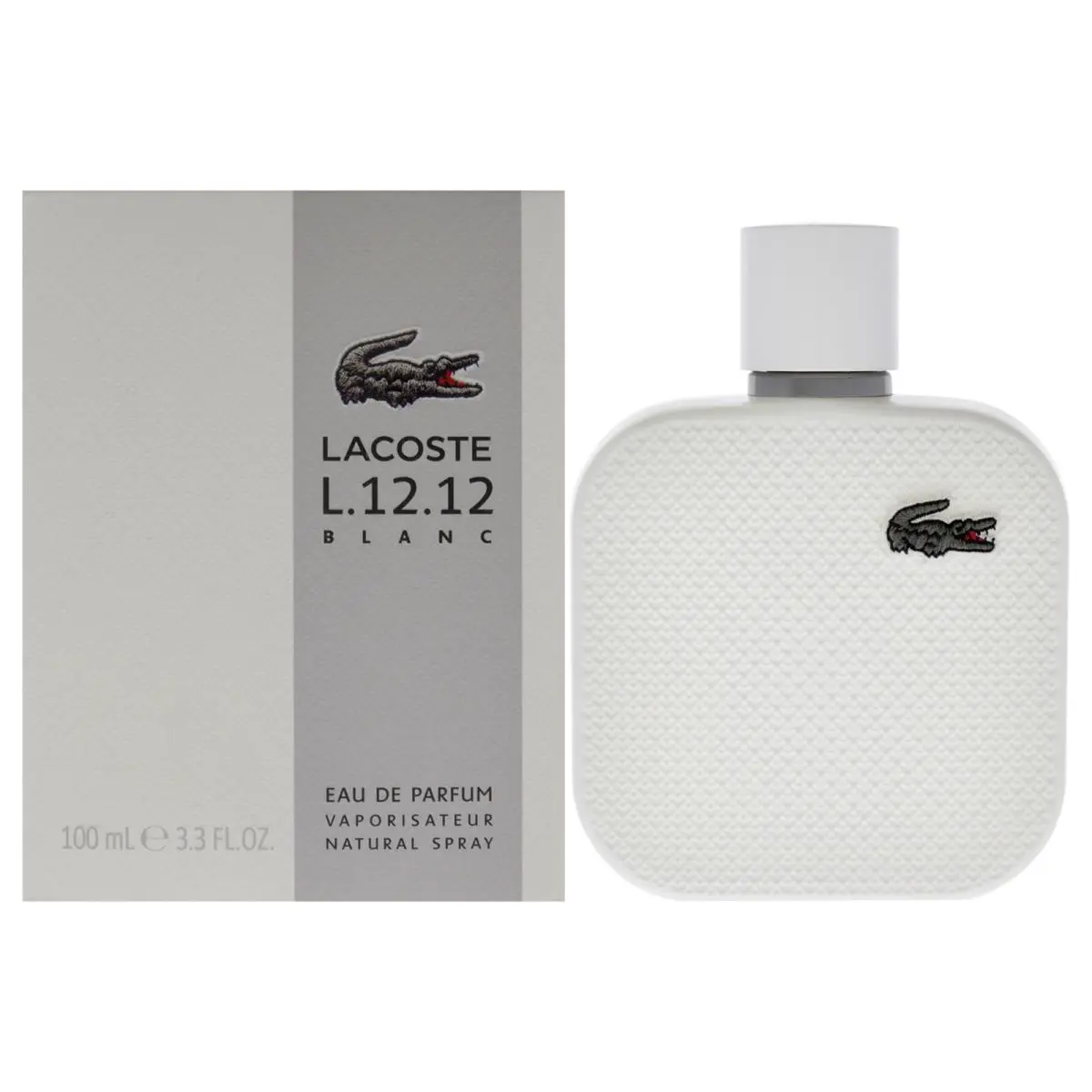 2 Pack Lacoste Eau De L.12.12 Blanc by Lacoste For Men - 3.3 oz Edp Spray