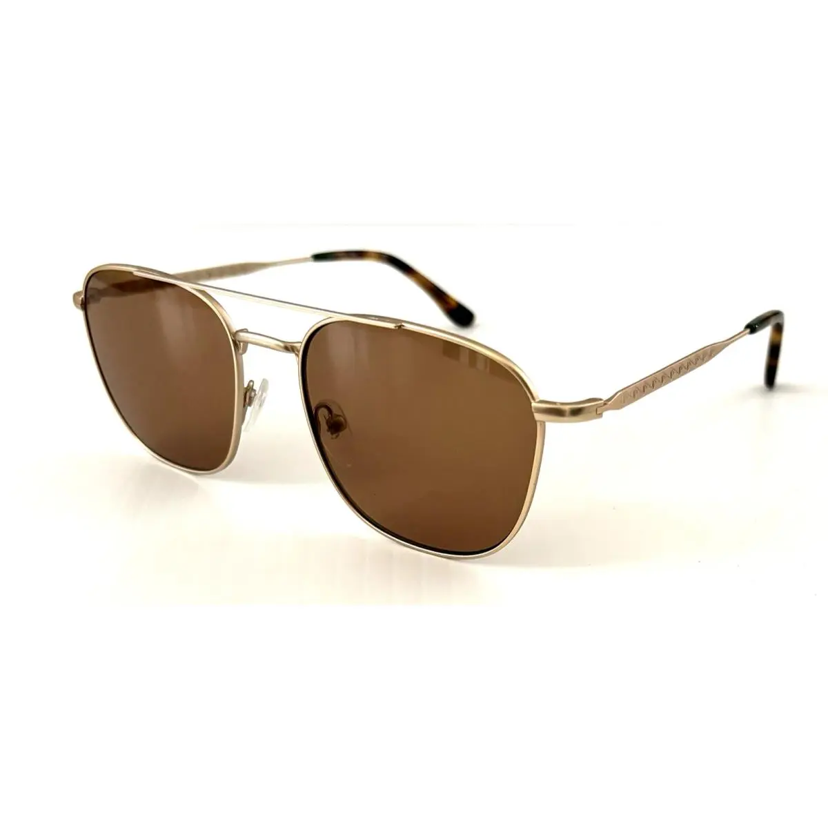 Lacoste L269S 710 55mm Light Gold Brown Lens Unisex Square Pilot Sunglasses