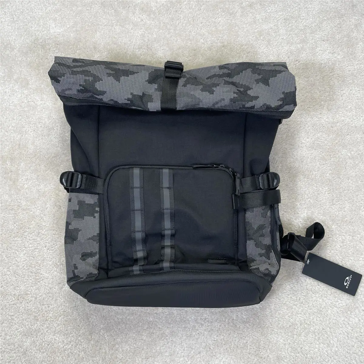 Utility Rolled Up Backpack Black Blackout Reflective One Size by Oakley