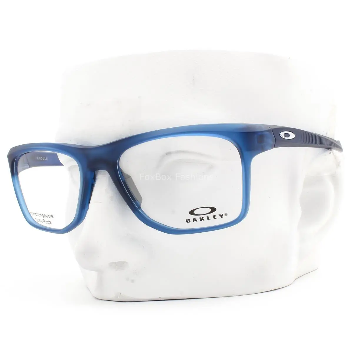 Oakley Knolls Eyeglasses Glasses OX8144-0355 Satin Transparent Blue 55mm W/case