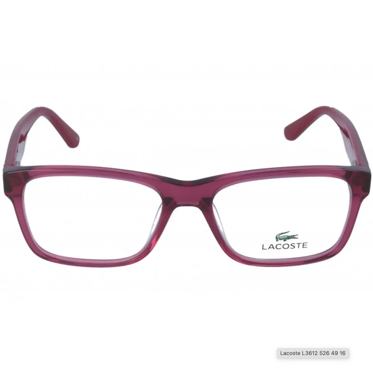 L3612 526 Pink Crystal Eyeglasses RX 49-16-135 MM W/ Case by Lacoste