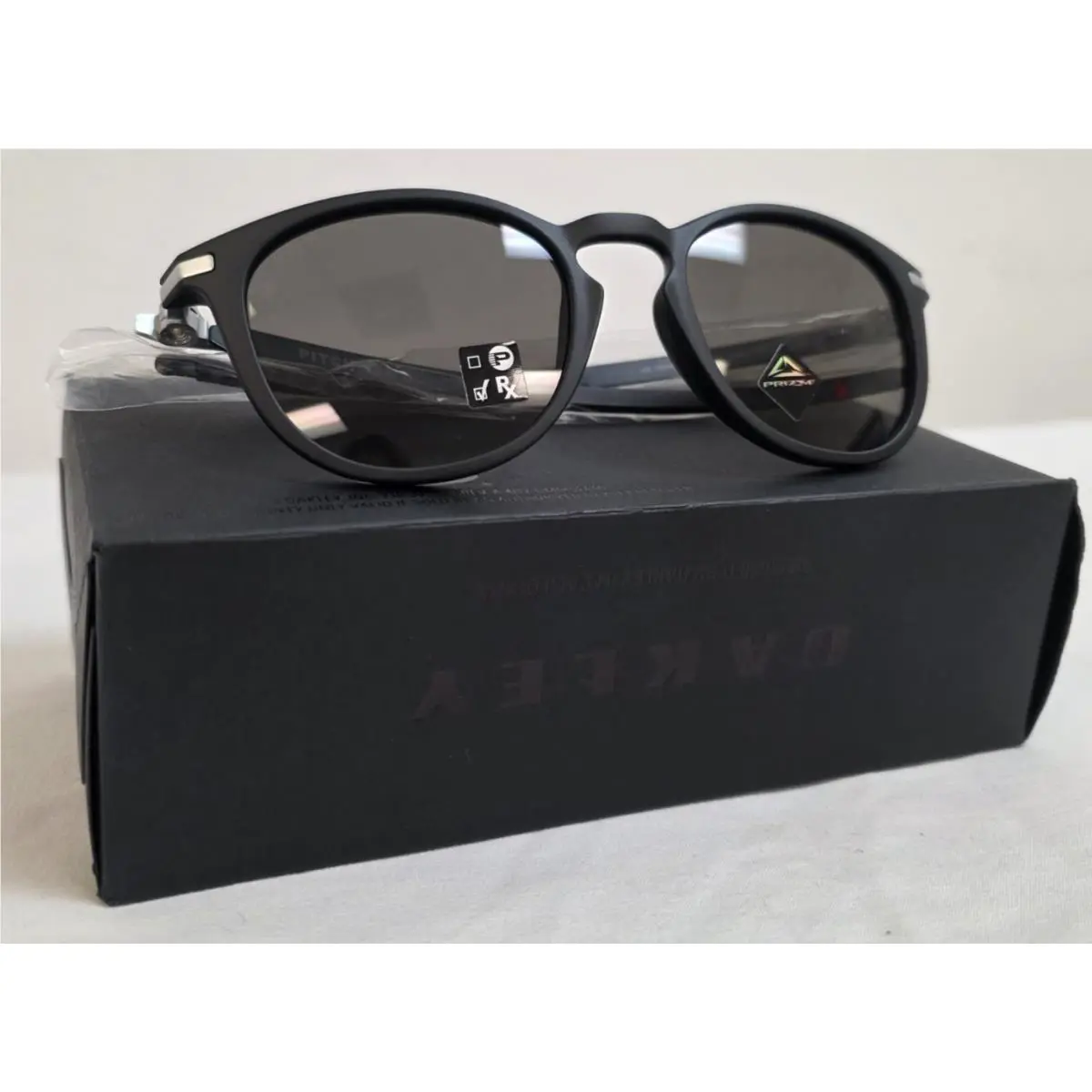 0Oo9439 Pitchman R Round Sunglasses - Satin Black / Prizm Grey - Size: S by Oakley