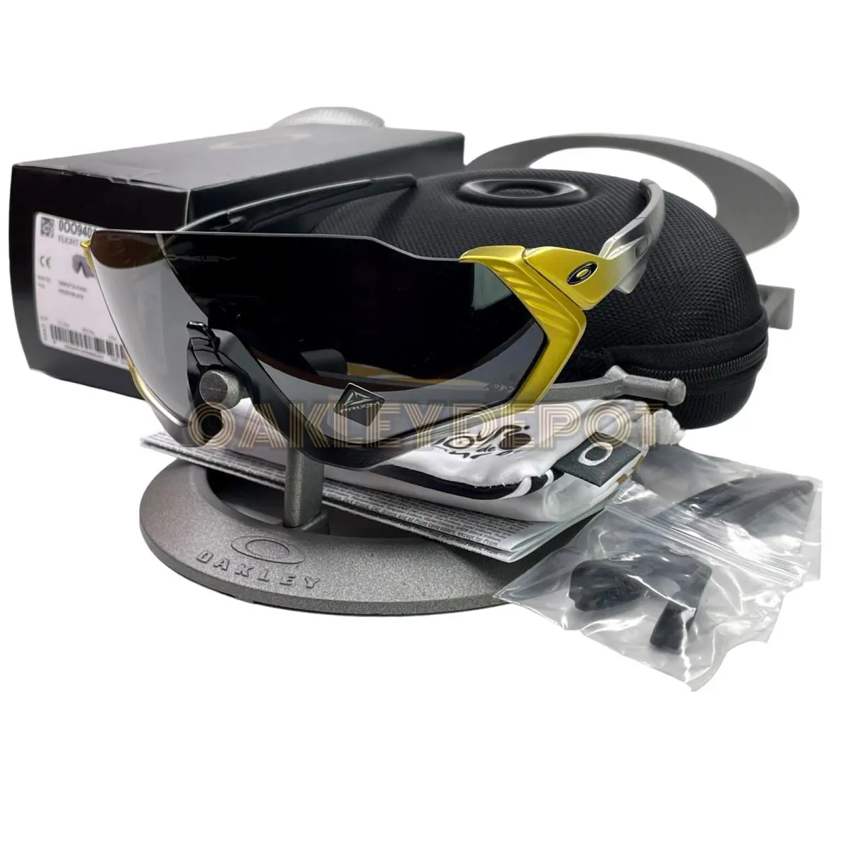 Oakley Flight Jacket Tour DE France Trifecta Fade/prizm Black Sunglasses - Frame: TRIFECTA FADE TOUR DE FRANCE, Lens: Black