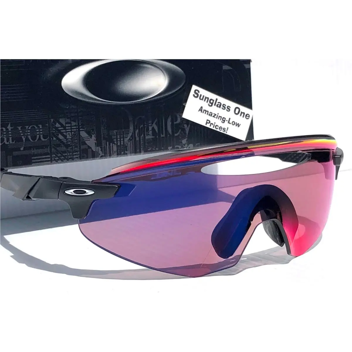 Encoder Ellipse Matte Black Prizm Road Red Lens Sunglass 9407-03 by Oakley