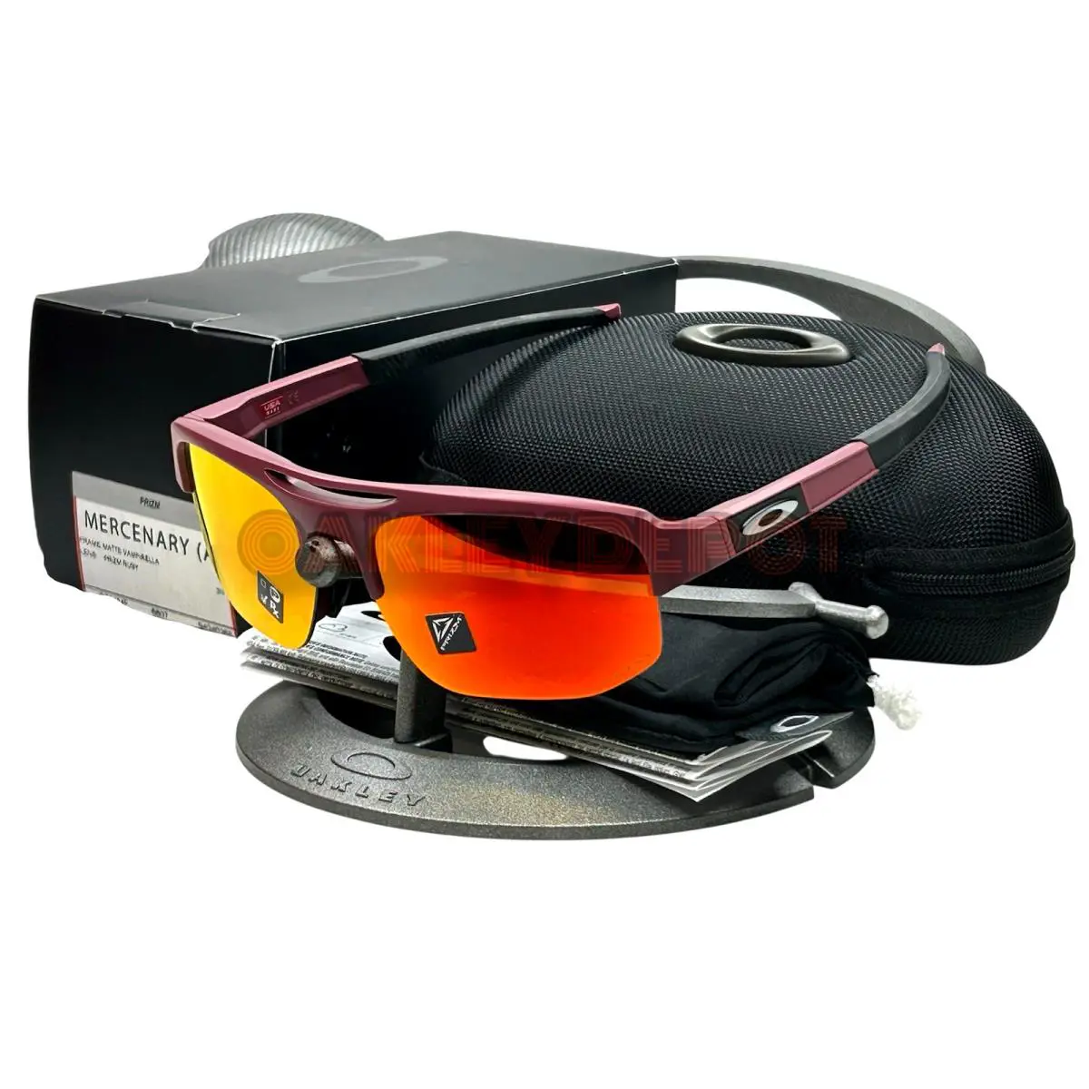 Oakley Mercenary 009424 Matte Vampirella/prizm Ruby Asian Fit Sunglasses - Frame: MATTE VAMPIRELLA, Lens: RUBY