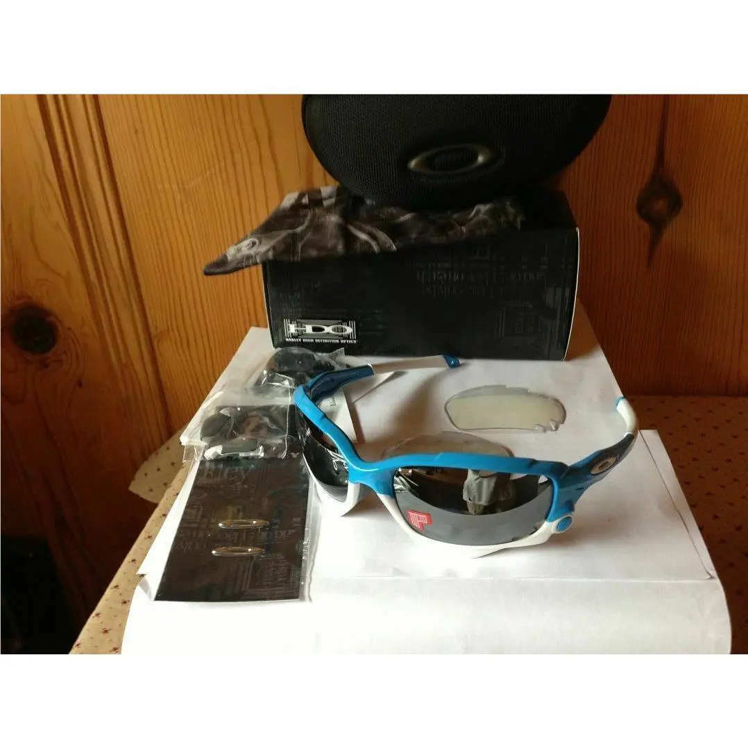 Oakley Racing Jacket AF Glacier / Black Iridium Polarized Clear OO9197-06