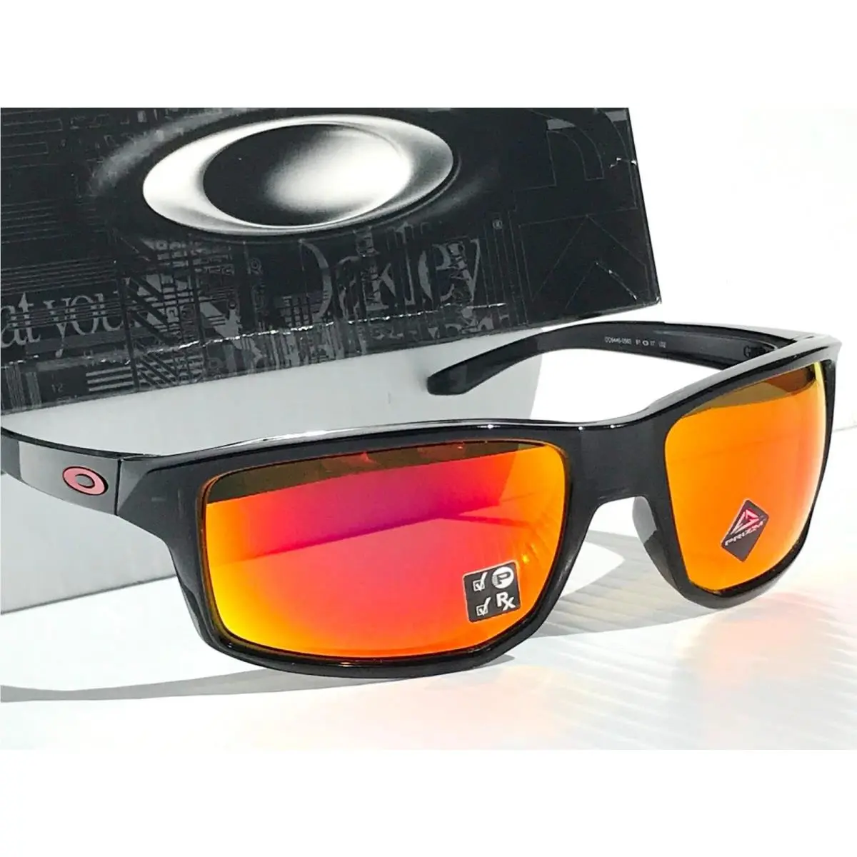 Oakley Gibston Black Ink w Ducati Red Polarized Prizm Ruby Sunglass 9449-05