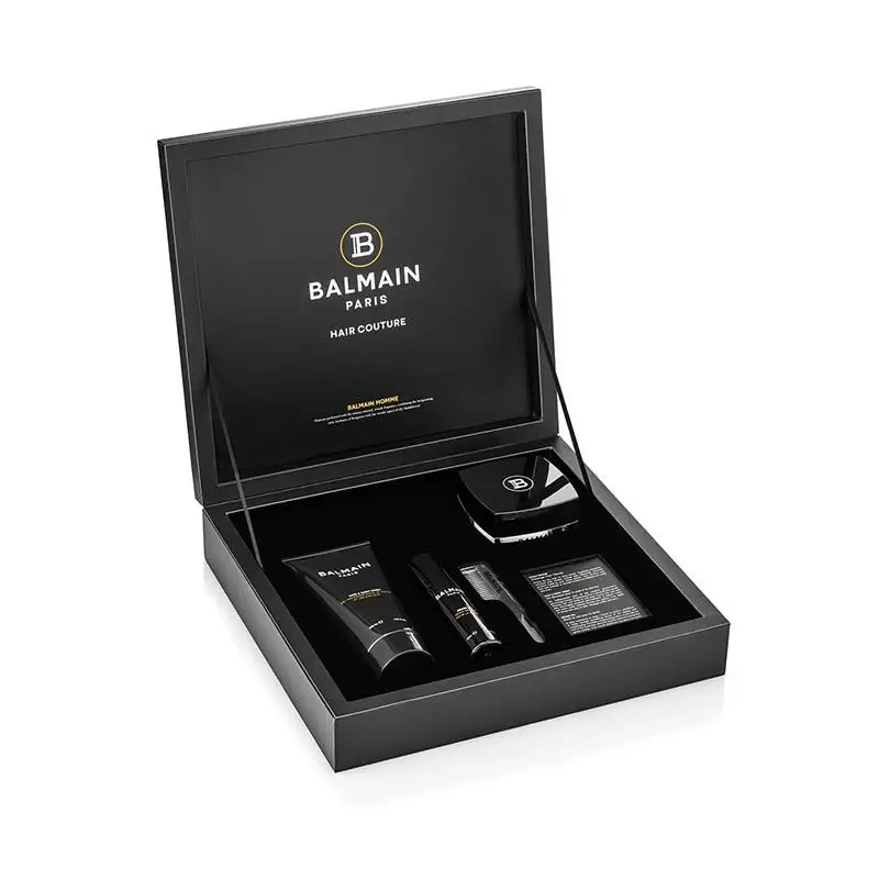 Balmain Homme Signature Men`s Giftset - Beard Oil Body Wash Scalp Scrub Comb