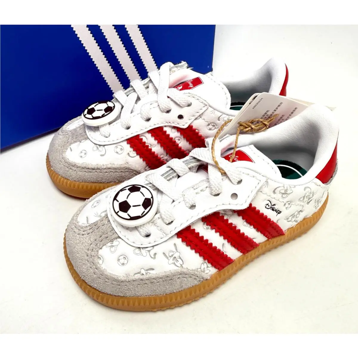 Adidas Samba OG CF I Disney Goofy Soccer White Better Scarlet TD IH1754 Toddler