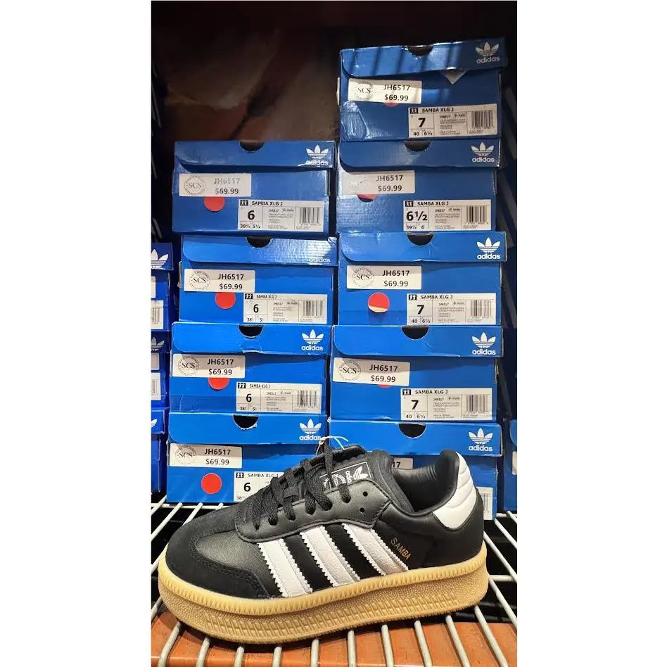 Adidas shoes - Adidas Samba XLG J Black/White/Gum – JH6517 10