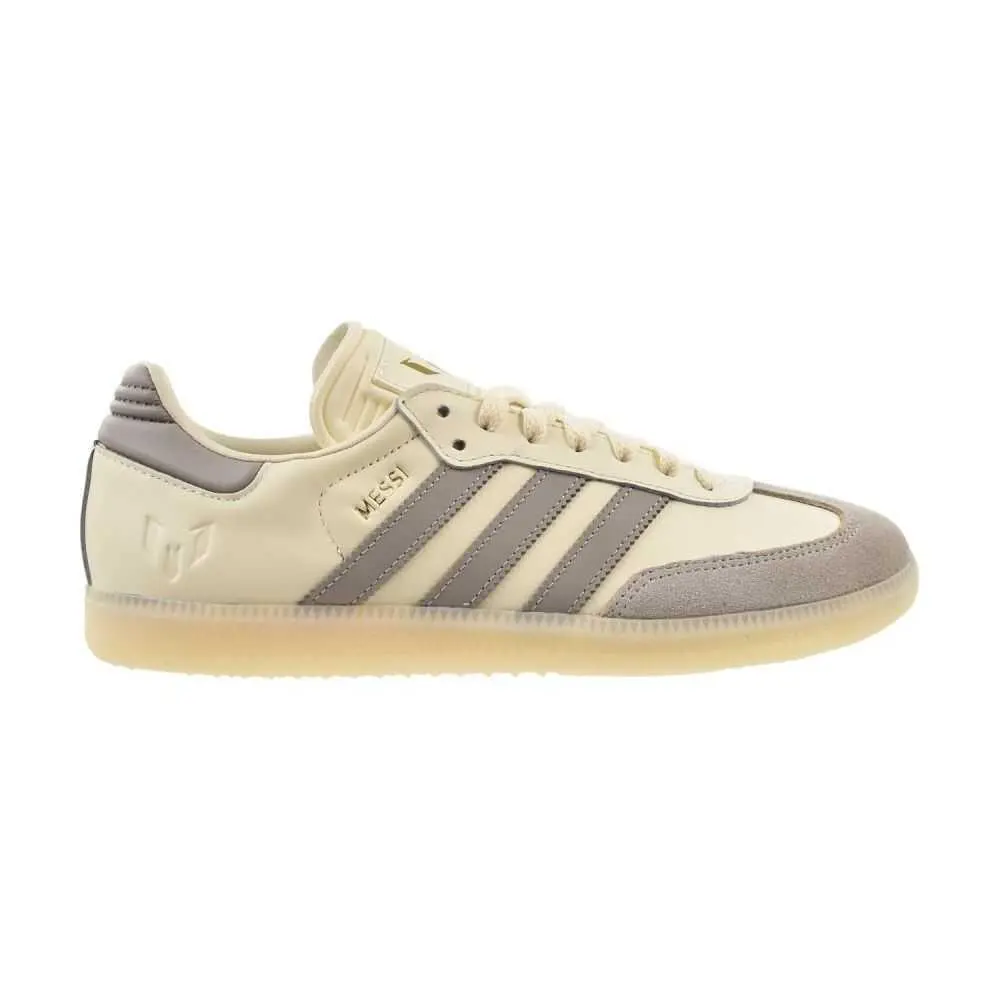 Adidas Samba Messi Men`s Shoes Cream White/light Brown/gold jq0266