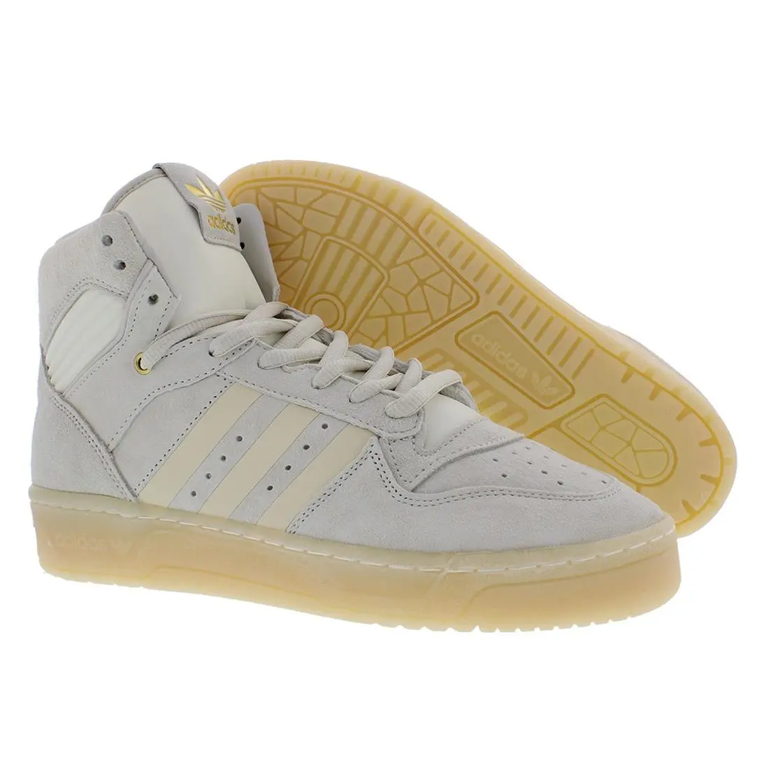 Adidas Rivalry Hi Suede Mens Shoes - Off White/Cream White/Easy Yellow, Main: Off-White