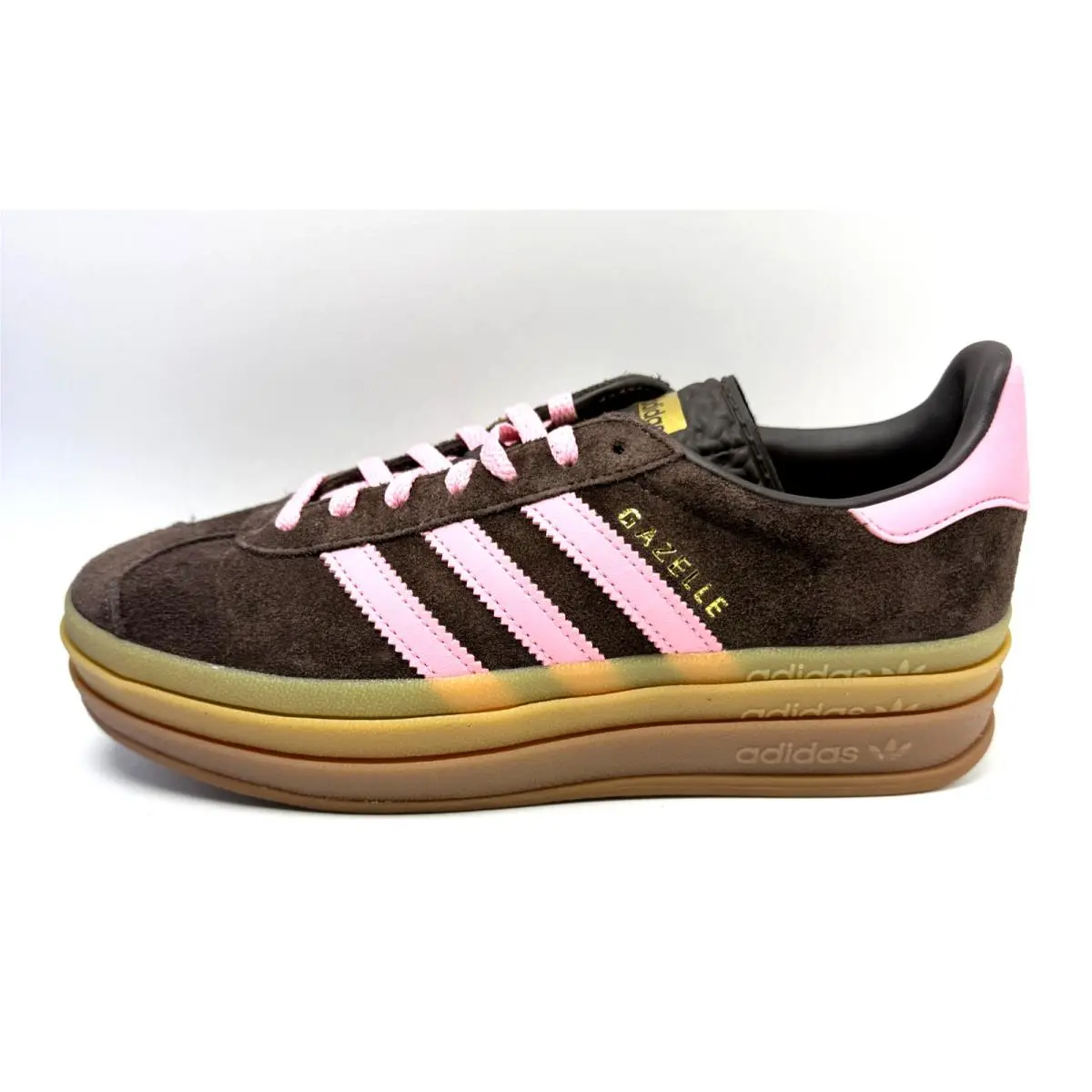 Adidas shoes - Adidas Gazelle Bold W - Gazelle Bold - IH6786 - Aurora Coffee/Light Pink/Gold Metallic 7