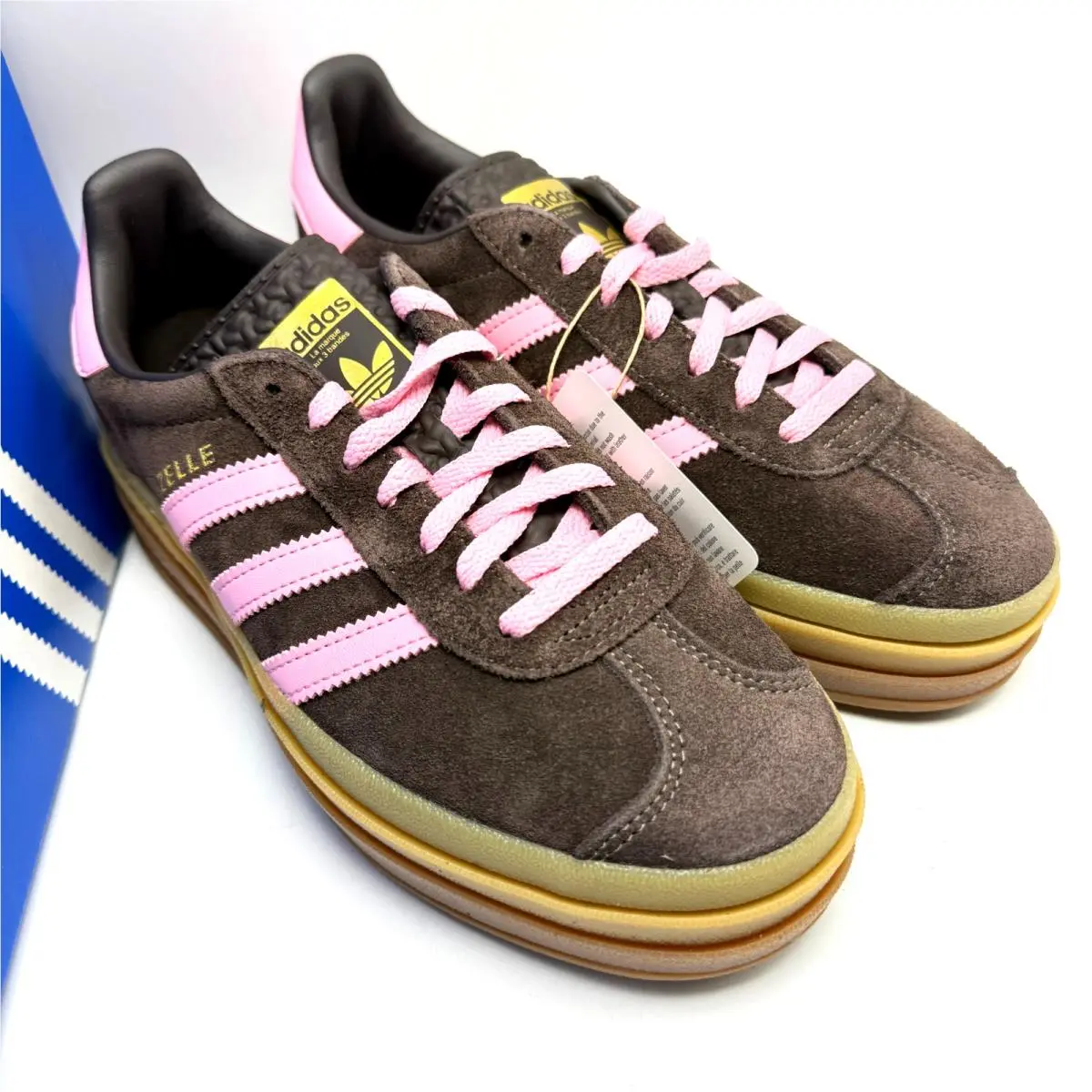 Adidas shoes - Adidas Gazelle Bold W - Gazelle Bold - IH6786 - Aurora Coffee/Light Pink/Gold Metallic 8