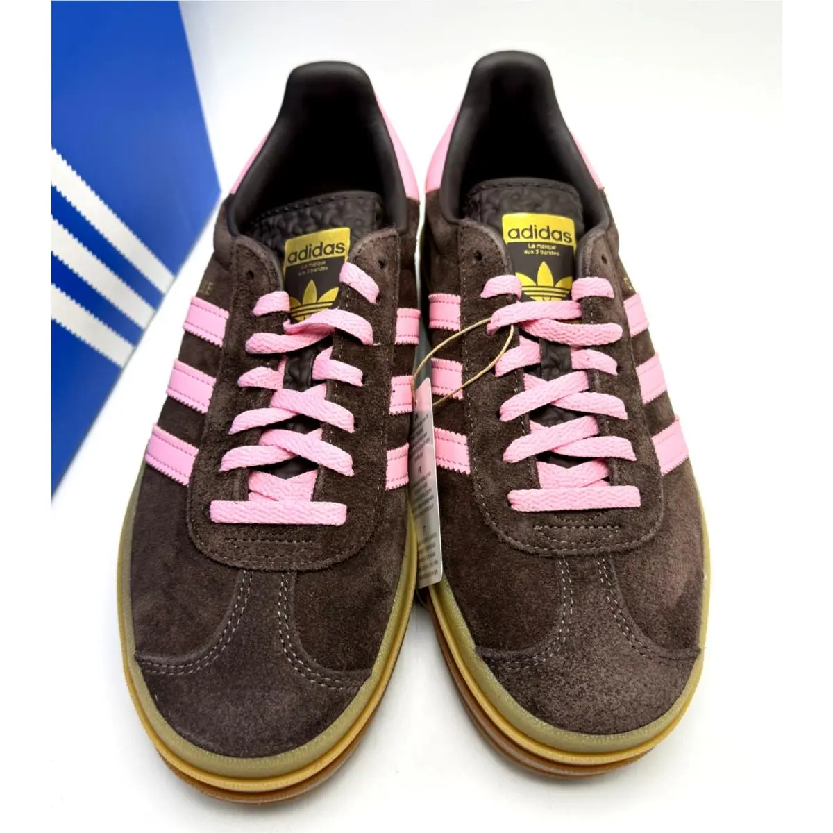 Adidas shoes - Adidas Gazelle Bold W - Gazelle Bold - IH6786 - Aurora Coffee/Light Pink/Gold Metallic 6