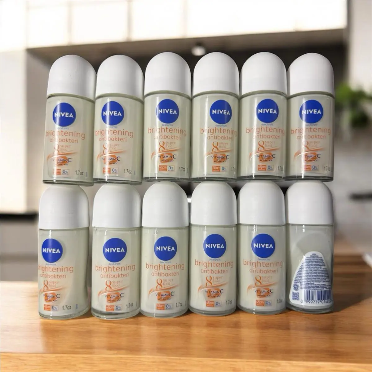 Nivea Brightening Antibakteri Roll -on 12 PK 0 Alcohol 48h Protection 50 ml