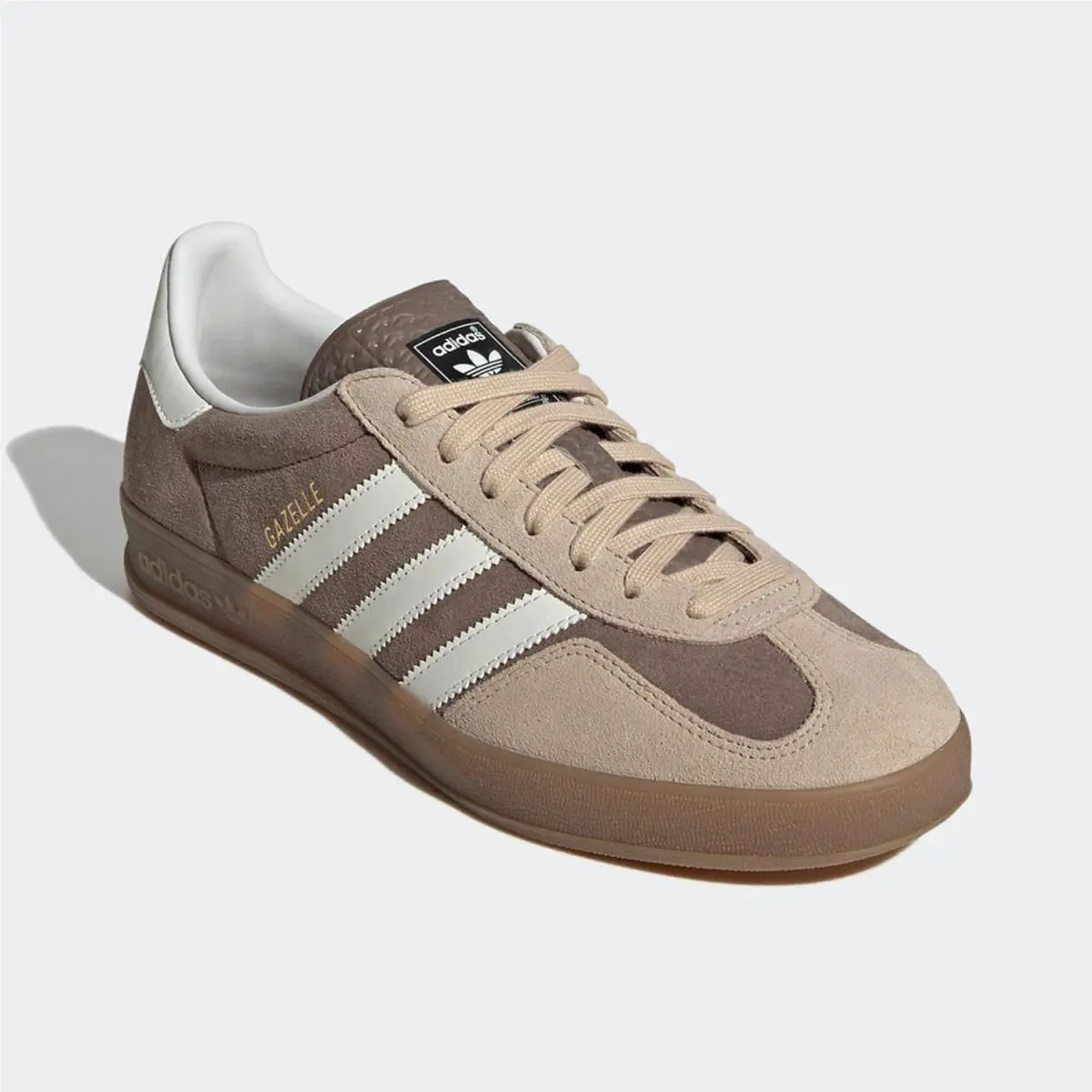 Adidas Gazelle IF9646 Sneakers Men`s 9.5 Earth Strata White Indoor Shoes RHS7628