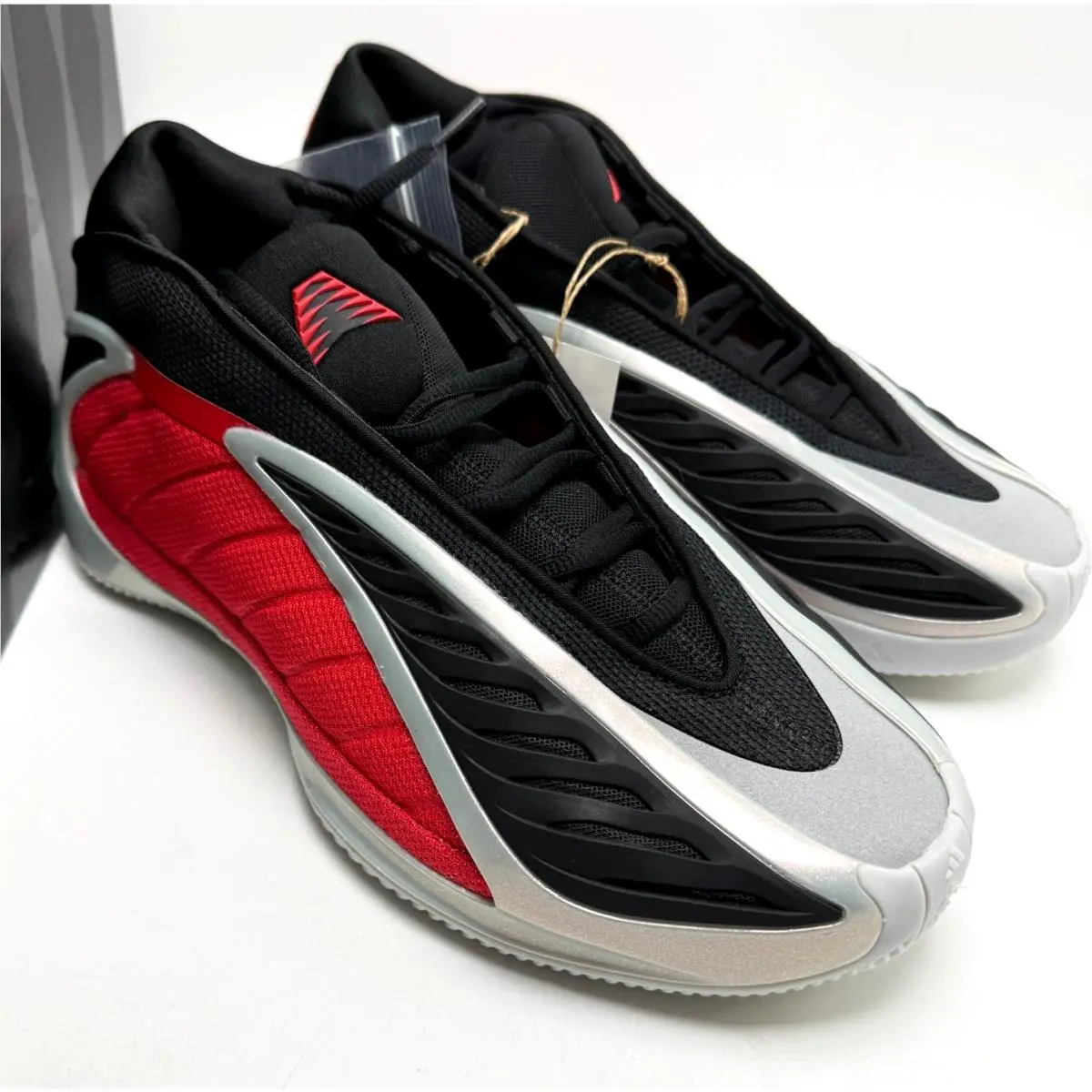 Adidas shoes - adidas Anthony Edwards 2 - Anthony Edwards - JQ9497 - Silver Metallic/Pure Ruby/Core Black 2