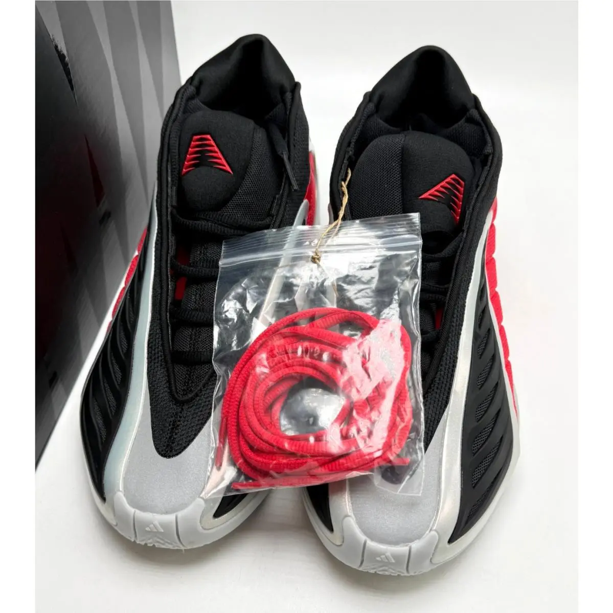Adidas shoes - adidas Anthony Edwards 2 - Anthony Edwards - JQ9497 - Silver Metallic/Pure Ruby/Core Black 10