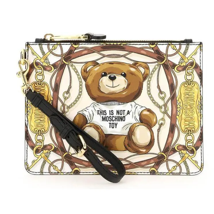 AW22 Moschino Couture Jeremy Scott Teddy Bear All Over Chains Plaque Clutch