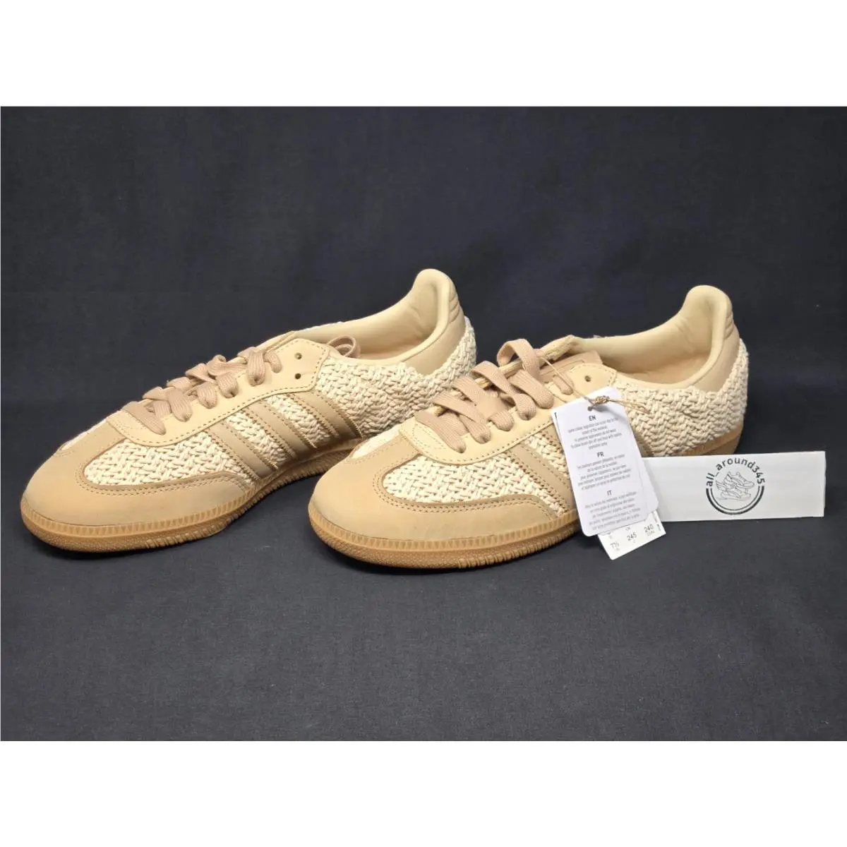 Adidas Samba OG Knit Womens Multi Sizes Sand Strata Beige Gum Shoes JR9446 Nby