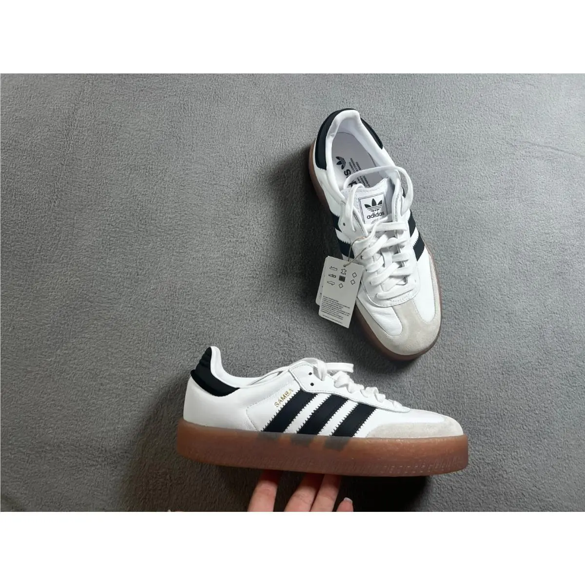 Adidas Samba Womens White Gum Sneakers Retro Terrace Sport Shoes JI1349