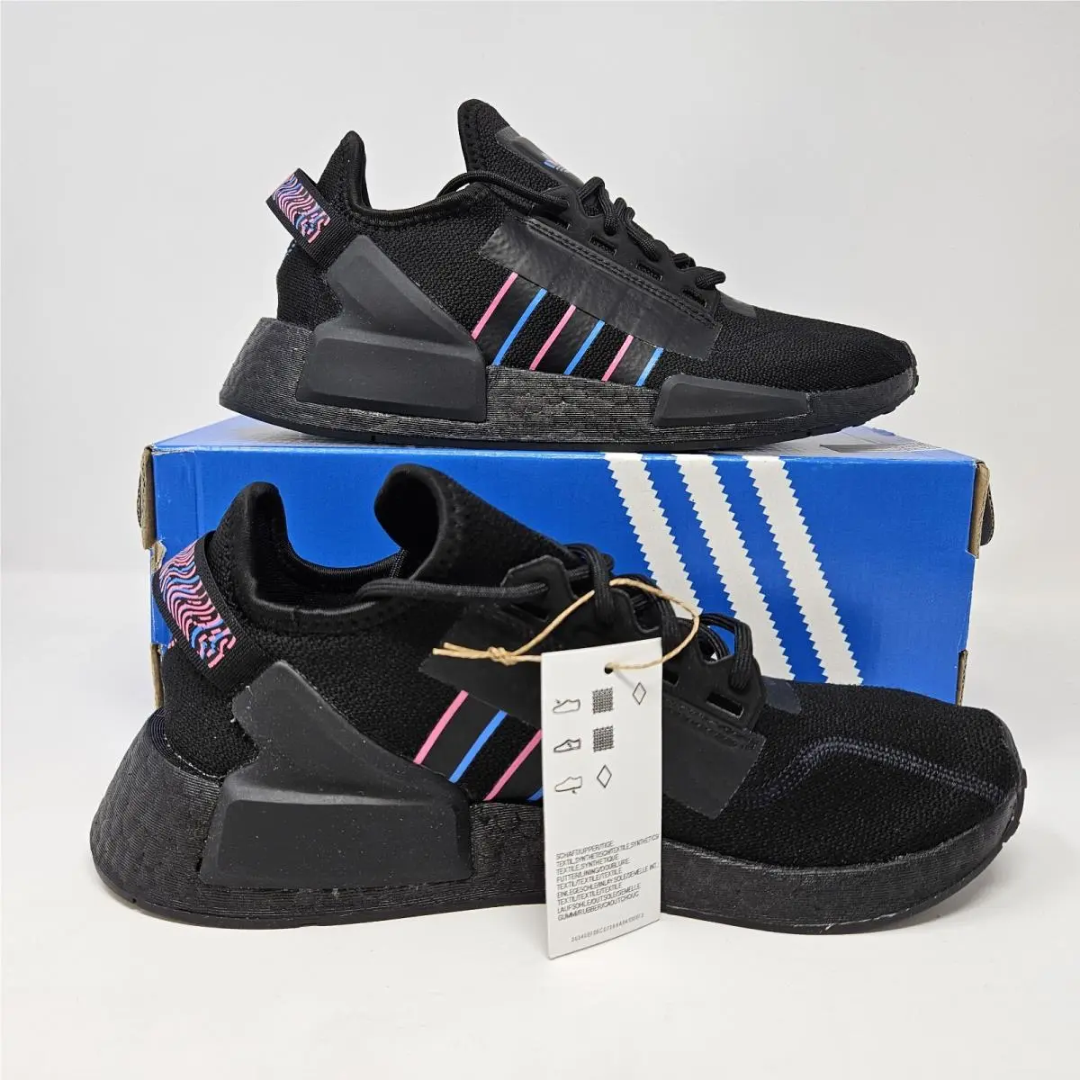 Adidas shoes - adidas NMD R1 V2 - NMD - IE7279 - Black / Blue / Magenta 0