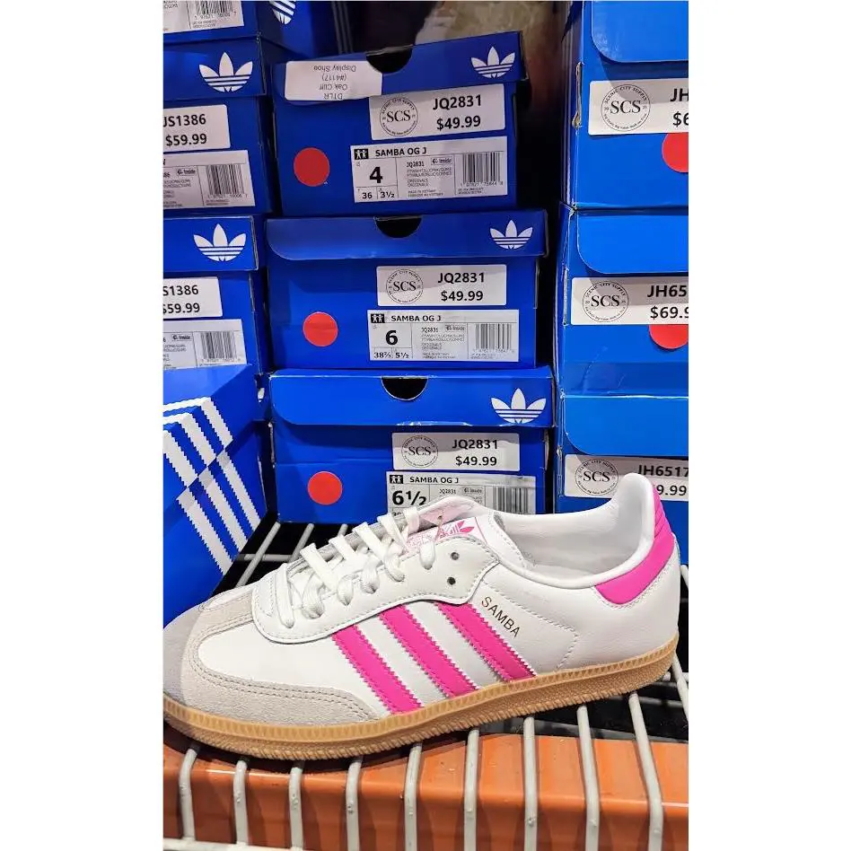 Adidas shoes - Adidas Samba OG J White/Lucid Pink/Gum – JQ2831 2