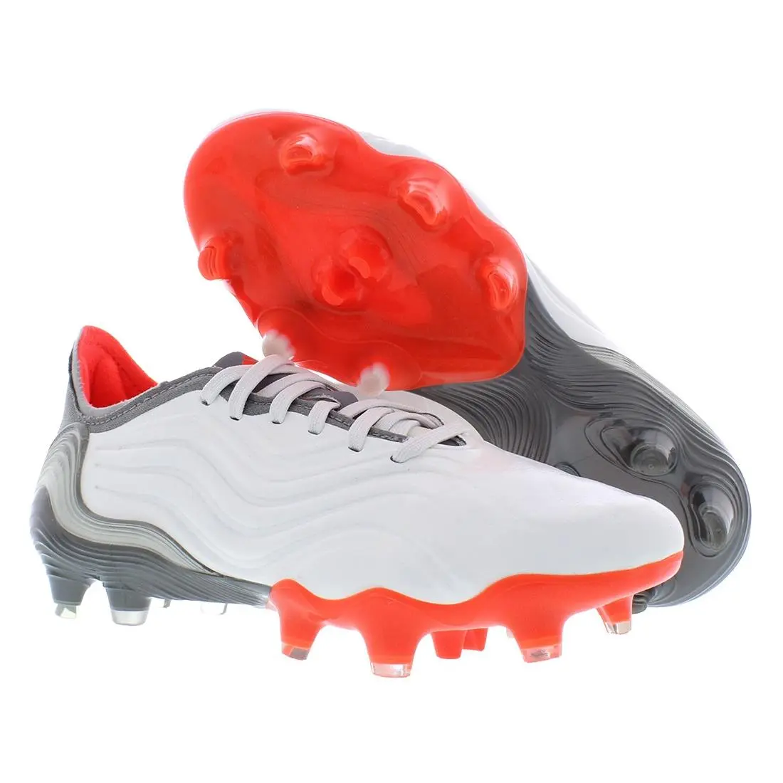 Adidas Copa Sense.1 Firm Ground Mens Shoes - Cloud White/Solar Red/Iron Metallic, Main: White