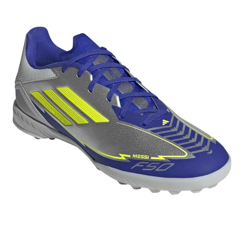 Adidas shoes - adidas F50 League Messi Turf - IH0919-A - Silver, Yellow 6