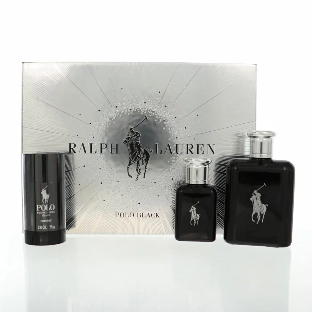 Polo Black 3 Piece Set For Men 3 Piece Set by Ralph Lauren Gift Set For Men
