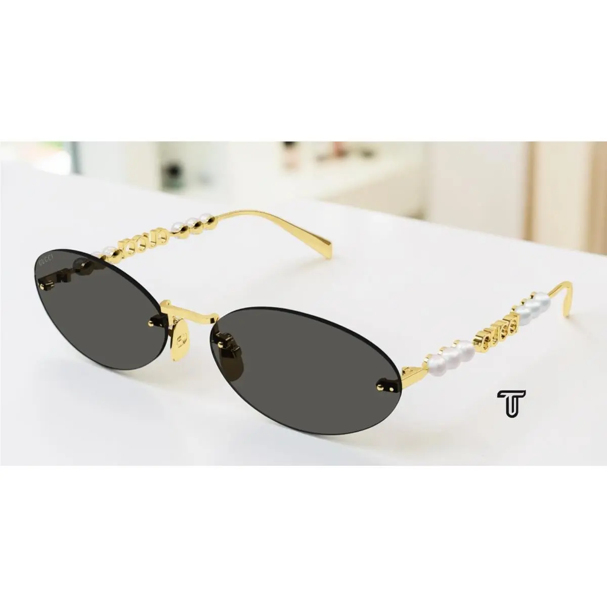 Gucci GG1922S 001 Gold Gold Grey Lens 62 mm Women`s Sunglasses