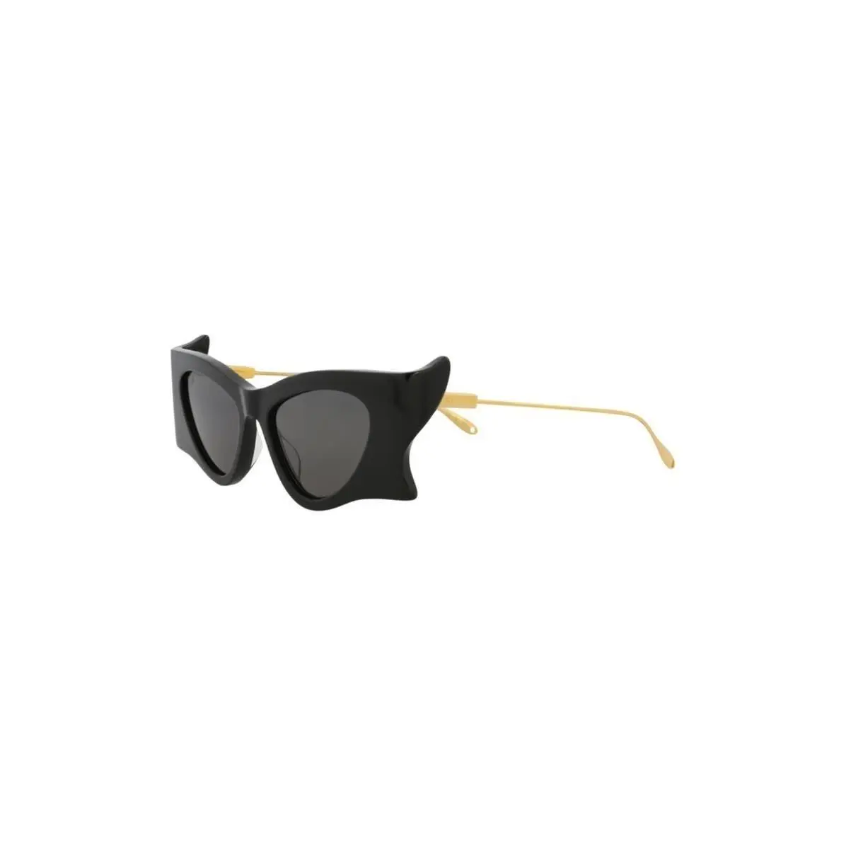 Women 51mm Cat Eye Sunglasses Black Gold Grey by Gucci