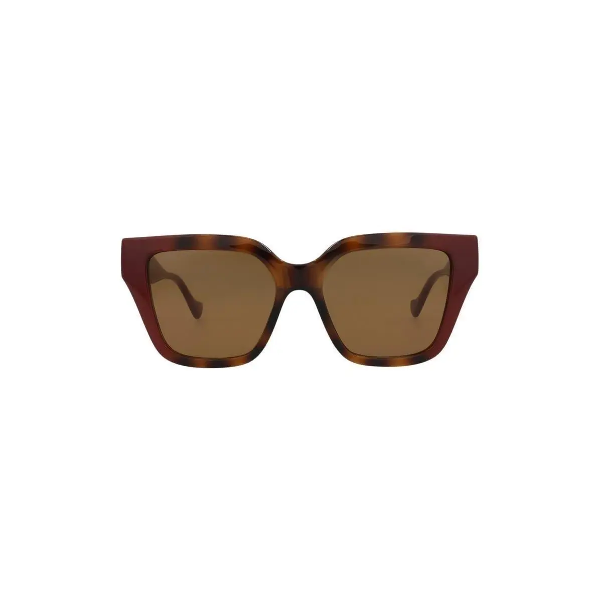 Women 54mm Rectangular Sunglasses Havana Burgundy Brown by Gucci