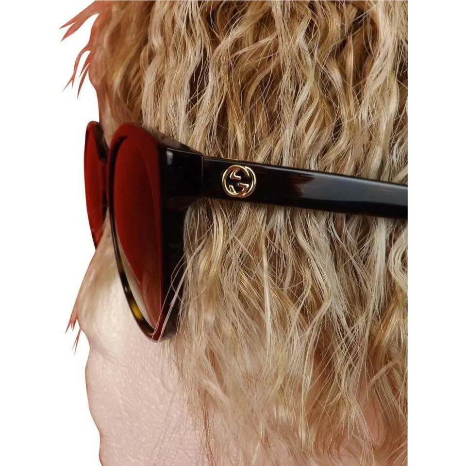Dark Havana Brown Gold GG 3820/S Kcljd Cat Eye 434092 Sunglasses Italy by Gucci