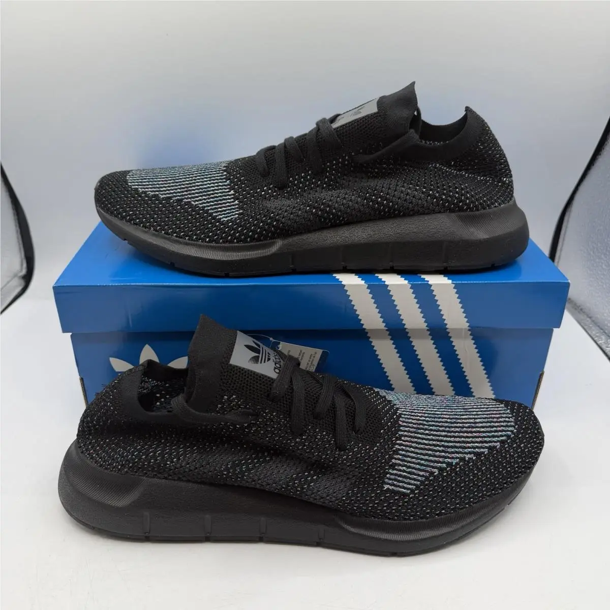 Adidas Swift Run PK Running Shoes Mens Sz 11 Black/multi Color Sneakers CG4127