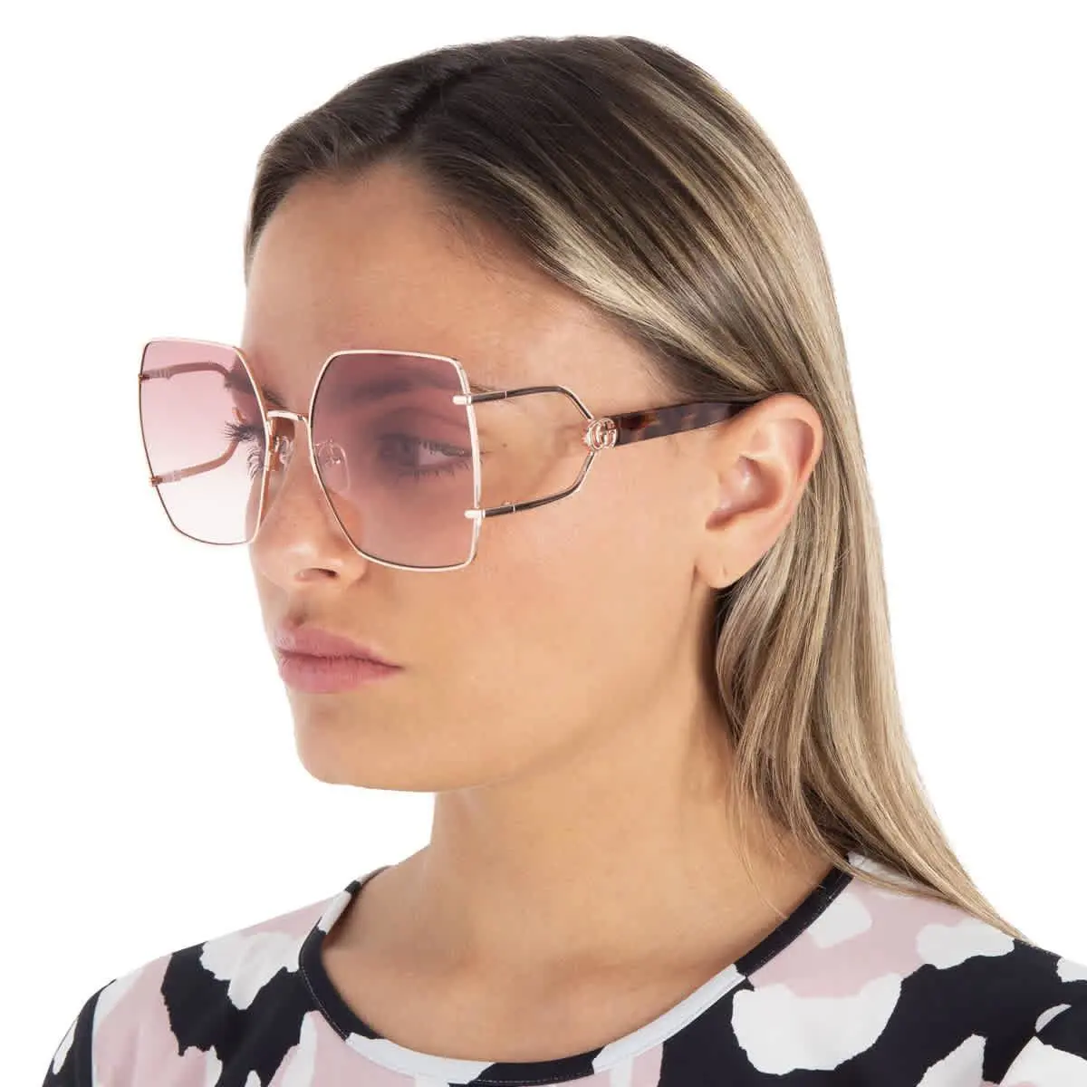Gucci Red Gradient Butterfly Ladies Sunglasses GG1564SA 004 61 GG1564SA 004 61 - Multi, Frame: Multi, Lens: Red