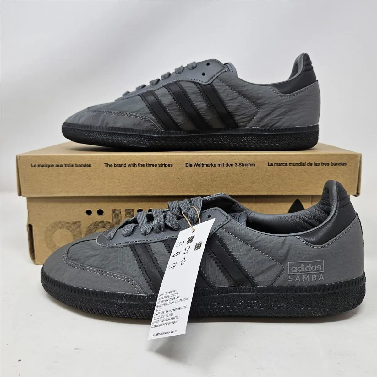 Adidas Samba OG `grey Nylon Reflective` Shoes / IH9993 / Men`s 7 Women`s 8
