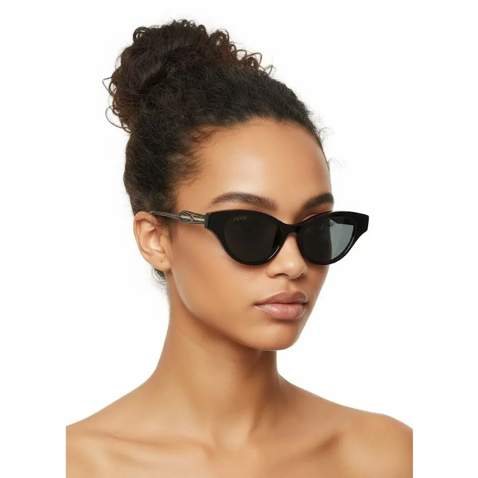 Gucci Women 51mm Cat Eye Sunglasses Black Black Grey - Frame: Multicolor, Lens: Gray