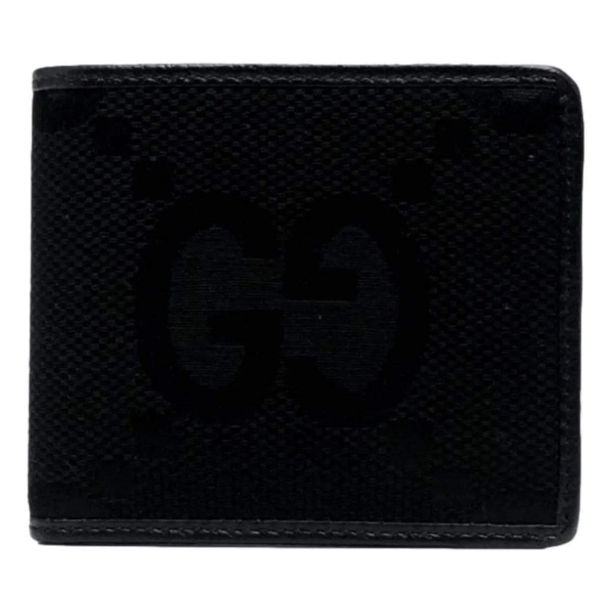 Gucci Jumbo GG Canvas Leather Black Bifold Wallet