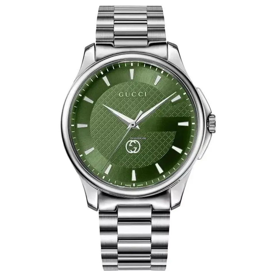 Gucci G-timeless YA126369 Stainless Steel Green Dial Quartz Watch