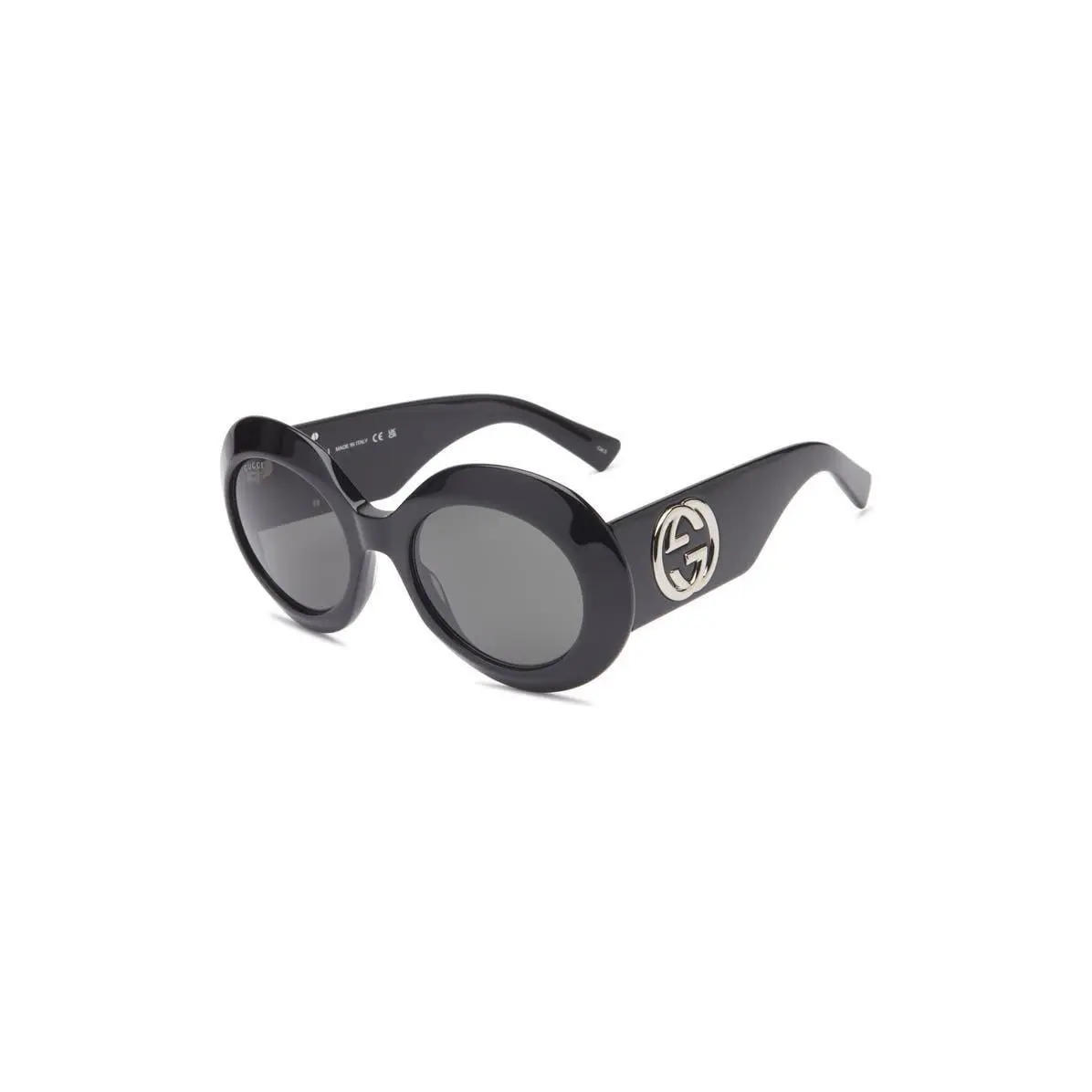 Gucci Women 54mm Round Sunglasses Black Black Grey