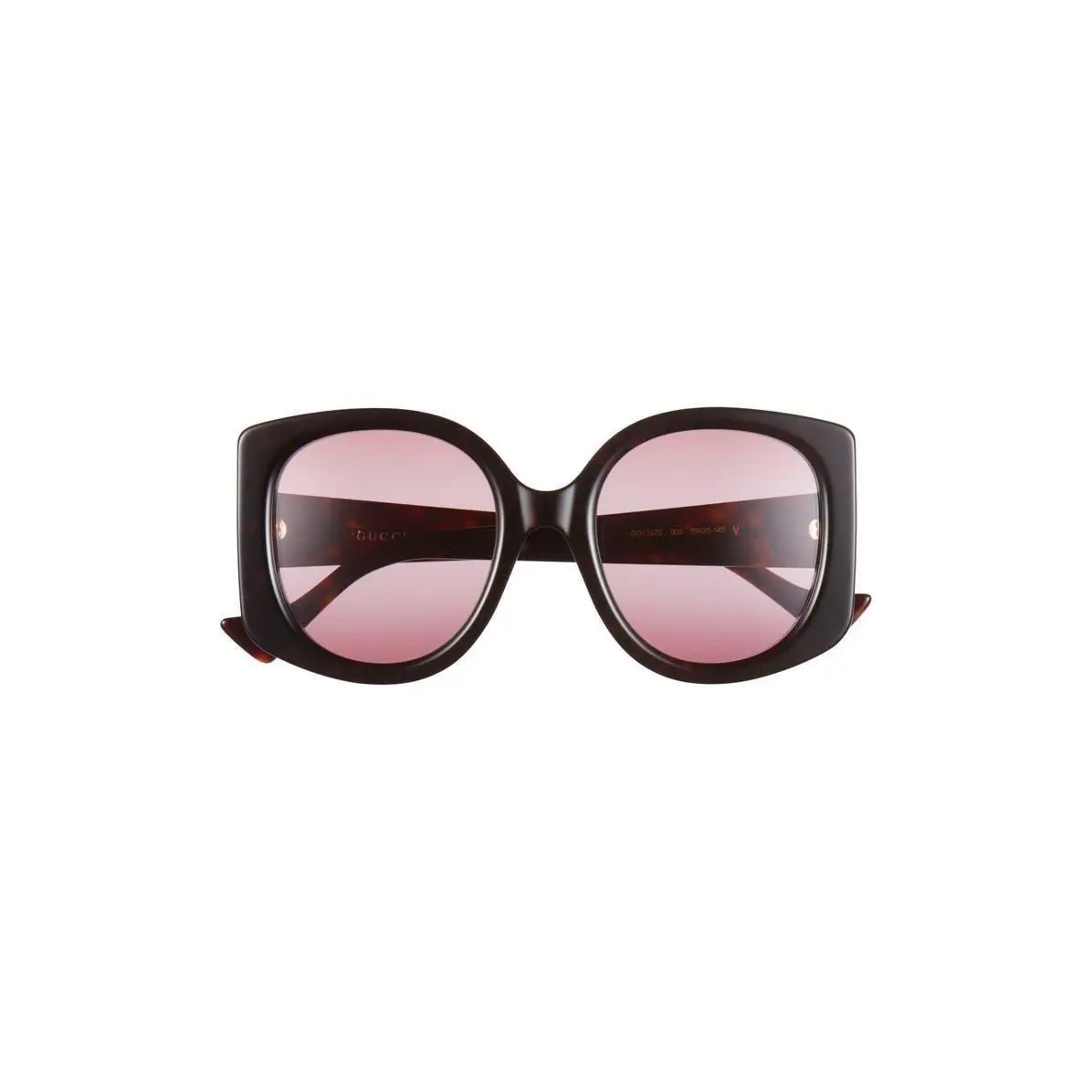 Gucci Women 53mm Oversize Cat Eye Sunglasses Havana Havana Red - Frame: Multicolor