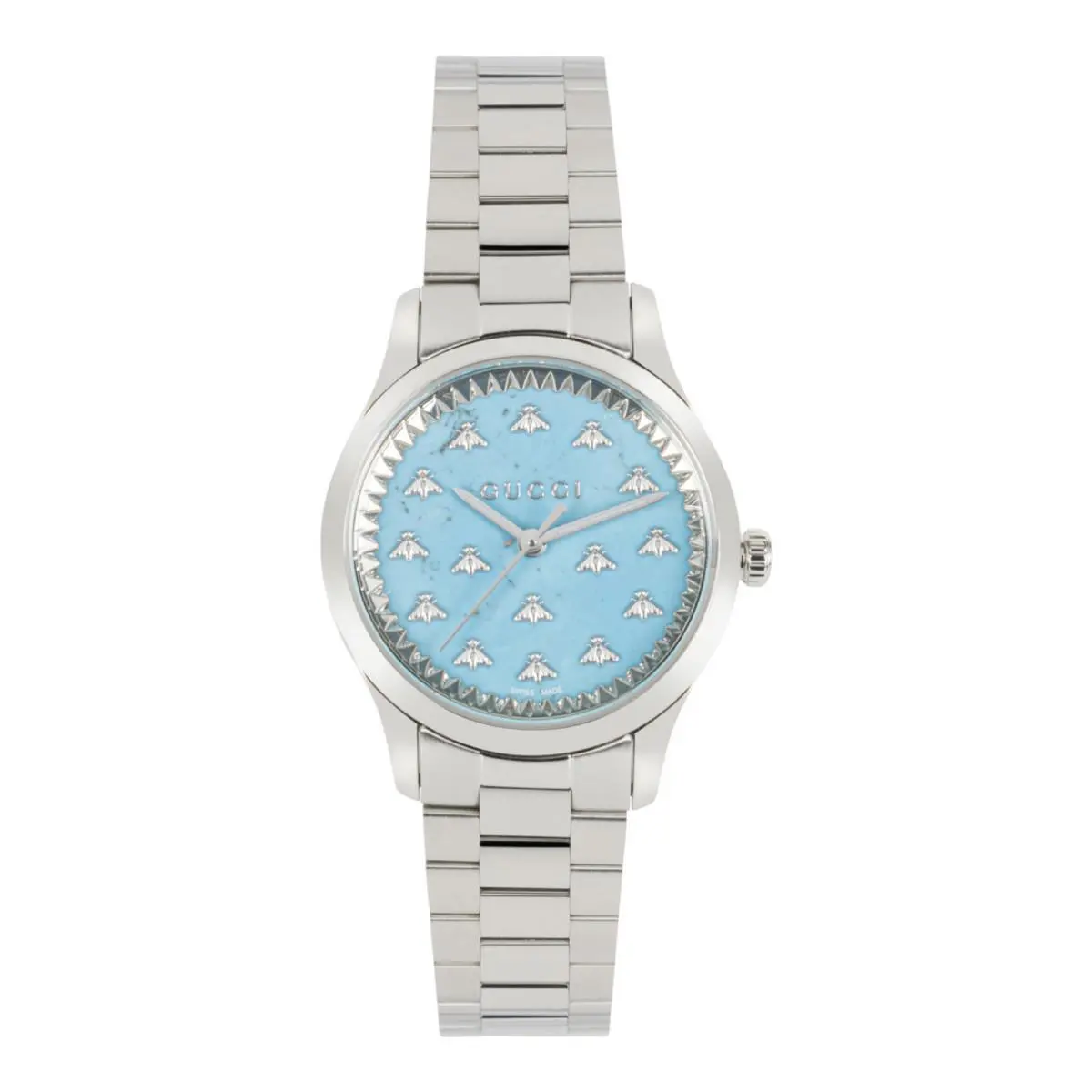 Womens Stainless Steel 32mm Bracelet Fashion Watch by Gucci